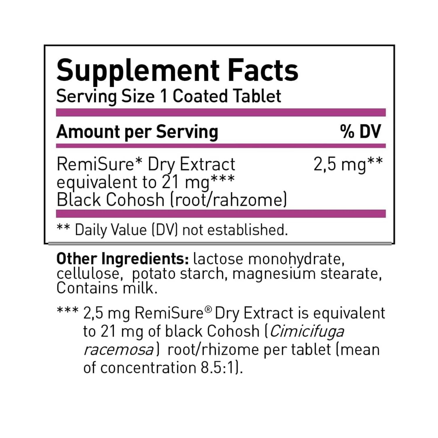 Remifemin Menopause Symptoms Relief - Clinically Proven Ingredients - Menopause Supplements - Black Cohosh - Estrogen-Free - Made in Germany - 60 Tablets - Maple Wellness Supplements