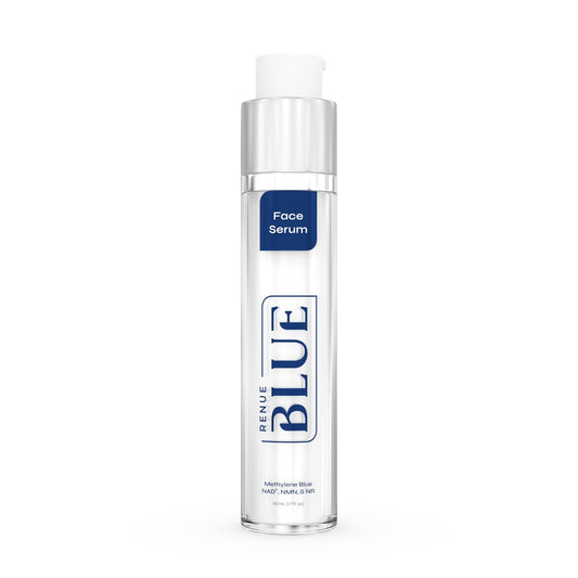 Renue Blue Methylene Blue Face Serum - Liposomal NAD+ Complex and Nutrients for Skin Rejuvenation, Deep Hydration, and Anti-Aging Support - Maple Wellness Supplements