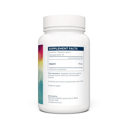 Renue By Science Apigenin | High Strength Liposomal Apigenin Supplement | 90 Apagenine Capsules - 75mg Apigenin per Serving | Non-GMO & Allergen Free | Made in The USA Third-Party Tested - Maple Wellness Supplements