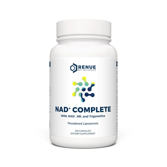 RENUE by SCIENCE NAD+ Complete | 120 Liposomal NAD Supplement Capsules with NMN, NR & Trigonelline - 210mg NMN & 160mg NAD per Serving | Bioavailable Formula for Increased Absorption | Made in the USA - Maple Wellness Supplements