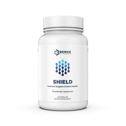 Renue By Science Shield | Liposomal Vitamin C CaAKG P.E.A Hyaluronic Acid Supplement | 120 Capsules with Vitamin C (500mg) CA AKG (150mg) Palmitoylethanolamide (75mg) HLA (75mg) | Made in The USA - Maple Wellness Supplements