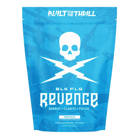 REVENGE BLK FLG Energy Drink Mix – Healthy Coffee Alternative with Natural Caffeine & Nootropics – Focus & Clean Energy Supplement – Sugar Free – 15 On-The-Go Stick Packs - Maple Wellness Supplements