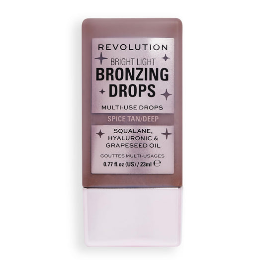 Revolution Beauty London, Bright Light Bronzing Drops, Bronze & Glow for Face & Body, Infused with Hyaluronic Acid, Vegan & Cruelty-Free, Bronze Summer, 0.77 fl oz - Maple Wellness Supplements