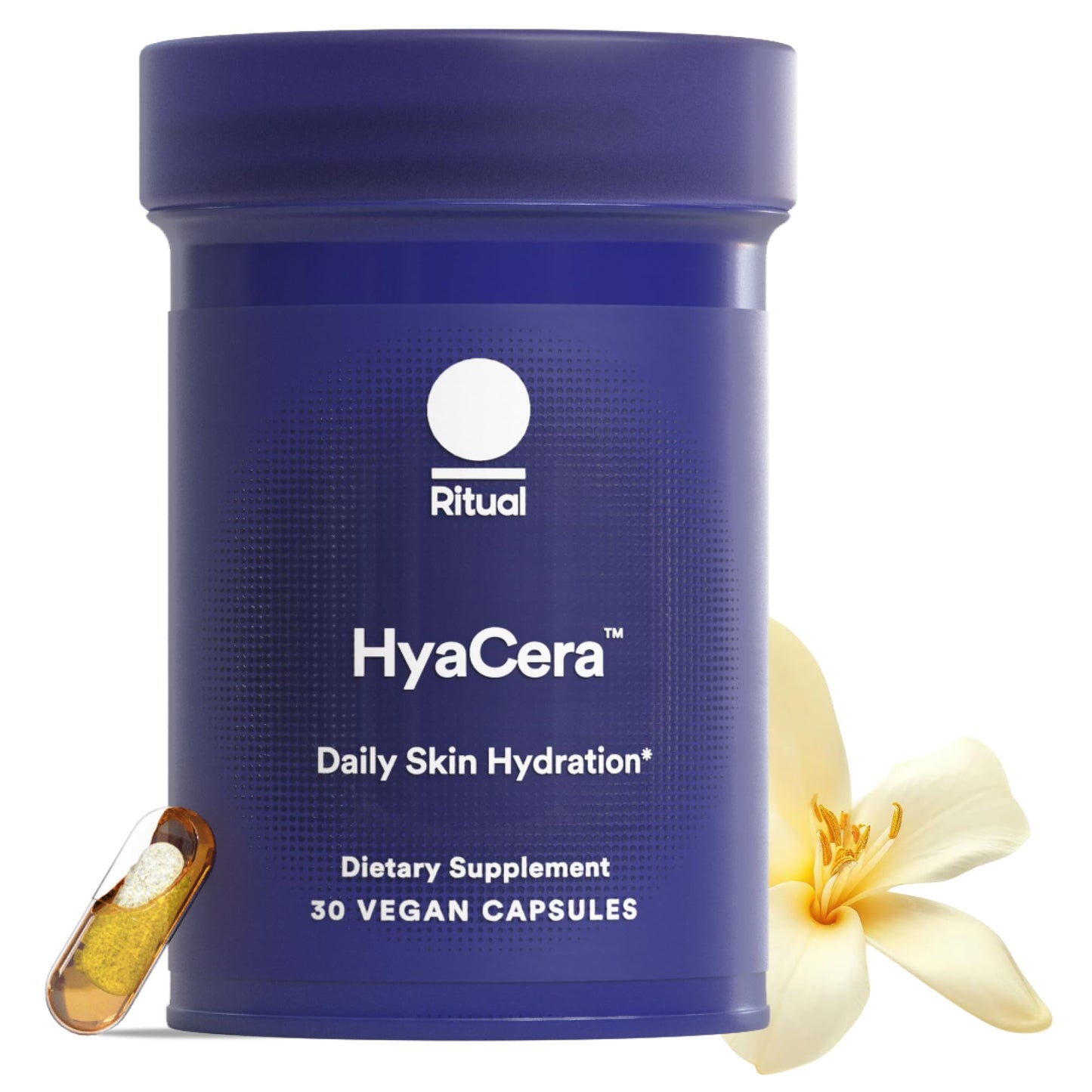 Ritual Hyaluronic Acid Skin Supplement - With Hyabest® and Ceratiq® - HyaCera Clinically Proven to Reduce Wrinkles, Fine Lines & Improve Skin Smoothness - Maple Wellness Supplements