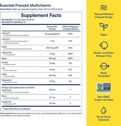 Ritual Prenatal Multivitamin and Gut Duo Supplements with Prenatal Vitamins and Synbiotic+: 3-in-1 Probiotic, Prebiotic, Postbiotic, Supports Pregnancy, and Gut Health, 30 Day Supply - Maple Wellness Supplements