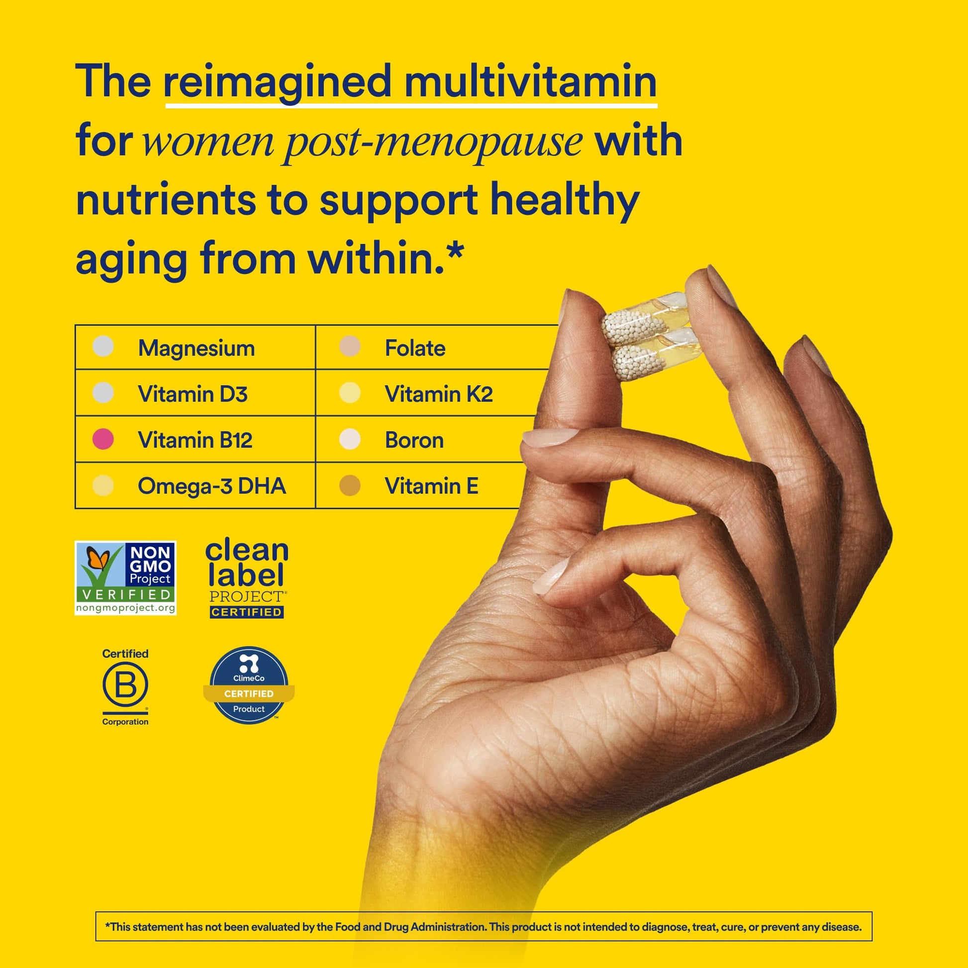 Ritual Women’s 50+ Daily Multivitamin - Key Essential Vitamins and Minerals to Support Menopause, Energy, Heart, Bone, Brain Health* - Including Folate - Maple Wellness Supplements