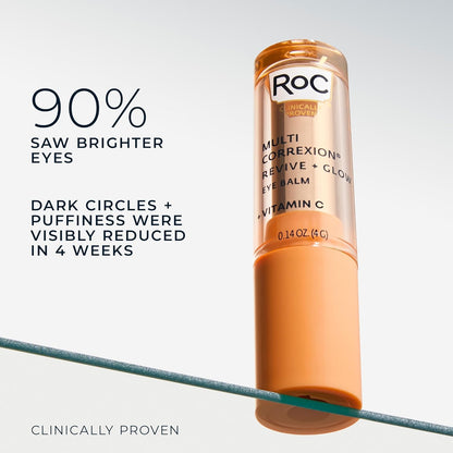 RoC Multi Correxion Revive + Glow Eye Balm with Vitamin C (0.14 oz) + Retinol Eye Cream Packette - Maple Wellness Supplements