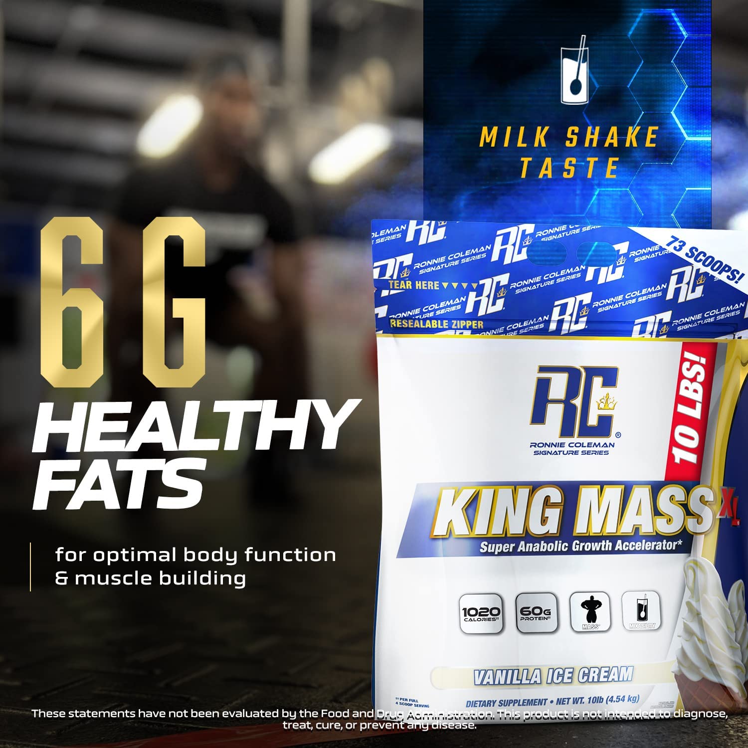 Ronnie Coleman Signature Series King Mass XL Mass Gainer Protein Powder, Muscle - Maple Wellness Supplements
