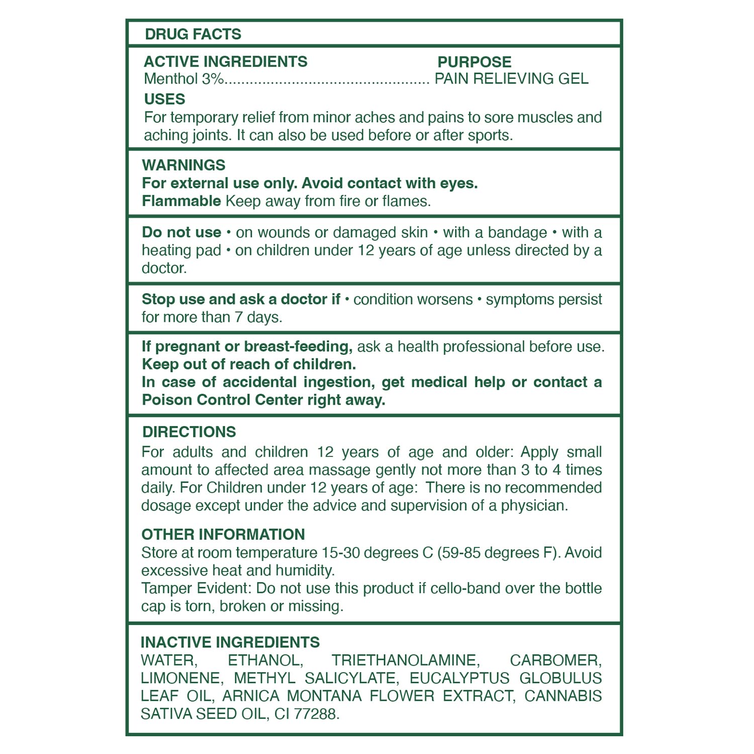 Ross D’Elen Green Menthol Gel Small - 3 Pack (3) - Maple Wellness Supplements
