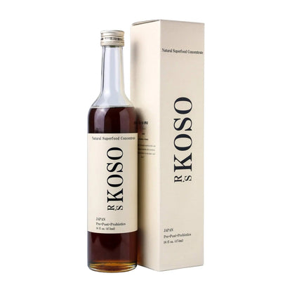 R's KOSO 3-Day Cleanse Japanese Enzyme Drink Rich in Postbiotics, Probiotics and Prebiotic, Made from 100+ Vegetables ＆ Fruits - Natural Support for Better Digestion & Gut Health + Detox - 16oz - Maple Wellness Supplements