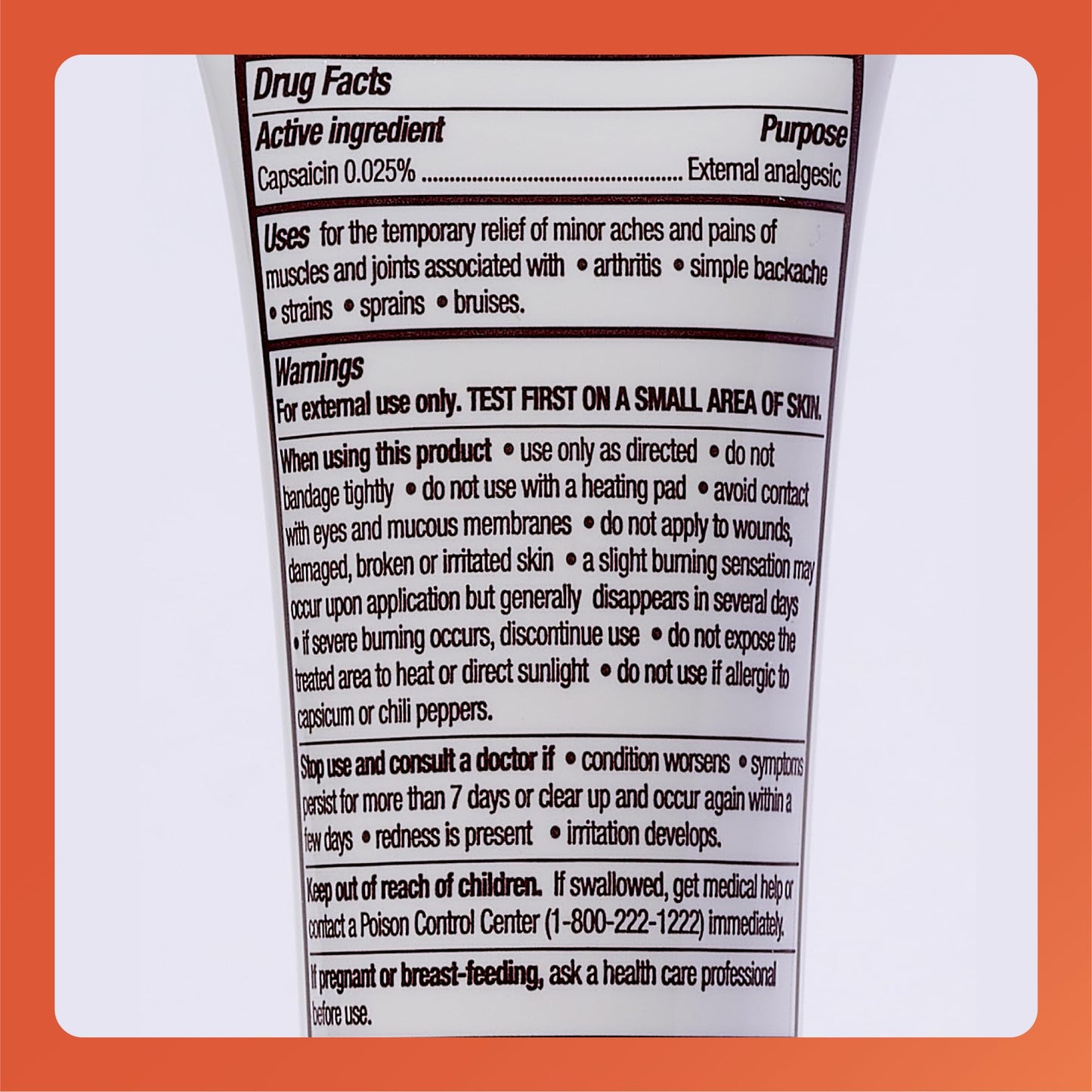 Rugby Capsaicin 0.025% Cream for Penetrating Pain Relief - 2.1 Oz (60g) (6 Pack) - Maple Wellness Supplements