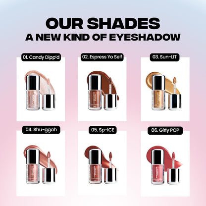Sacheu Liquid Eyeshadow STAY-N Longwear Eye Makeup — Buildable Highly Pigmented & Blendable Eye Shadow Cream in Matte & Shimmer Finishes, Candy Dipp’d - Maple Wellness Supplements