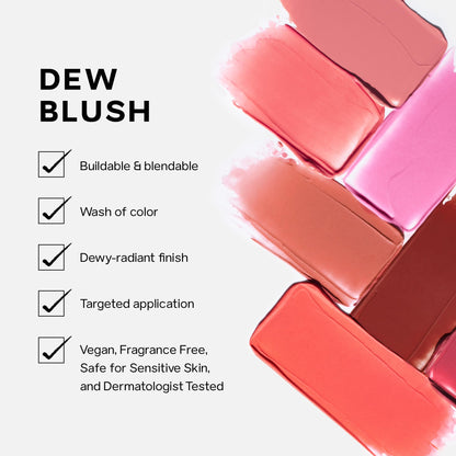 Saie Cheek Flush Duo - Dew Liquid Blush (.40 oz, Hottie), SuperSuede Baked Powder Blush (.01 oz, Stella) - Layerable, Skin-Nourishing Blushes for a Seamless Radiant Finish - Maple Wellness Supplements