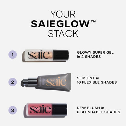 Saie Dew Liquid Blush for Cheeks - Hydrating Cream Blush Stick with a Blendable + Buildable Formula - Skincare Infused Dewy Cheek Tint for a Natural Flush - Glowy Makeup Essential - Sweetie (.40 oz) - Maple Wellness Supplements
