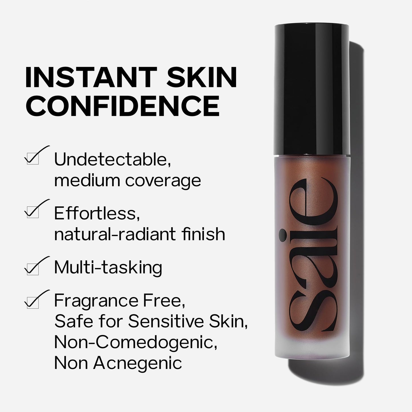 Saie Slip Tint Radiant Cream Concealer & All-Over Face Makeup - Concealer for Dark Circles, Redness & Blemishes - Lightweight Makeup Made with Hydrating Hyaluronic Acid - Shade 7 (0.17 oz) - Maple Wellness Supplements