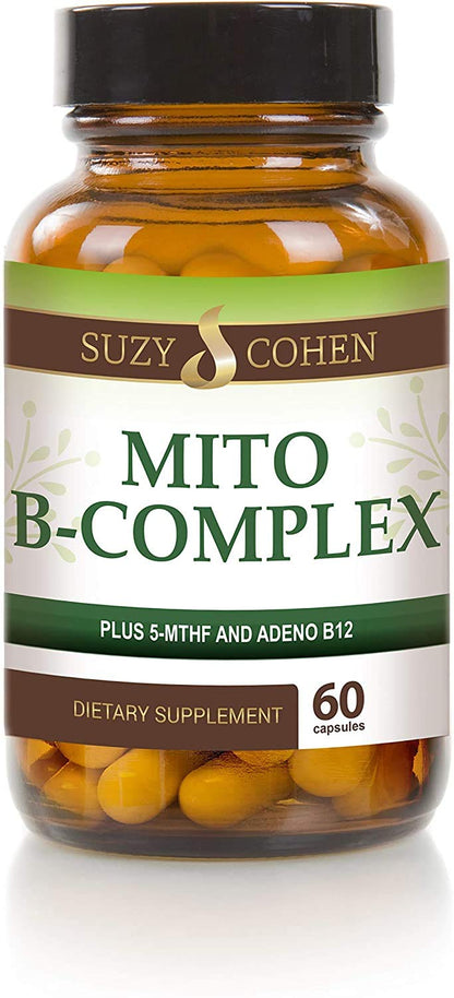 Script Essentials Suzy Cohen, Mito B Complex Dietary Supplement, 5-MTHF, Adeno B12, Methylation Support, Supports Healthy Nervous System - Maple Wellness Supplements