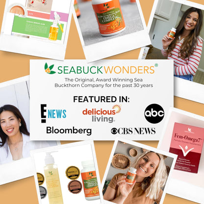 SeabuckWonders Organic Sea Buckthorn Oil Omega-7 Complete,120 Softgels, 60 Day Supply, with Omega 3, 6 & 9, Supports Hair - Maple Wellness Supplements