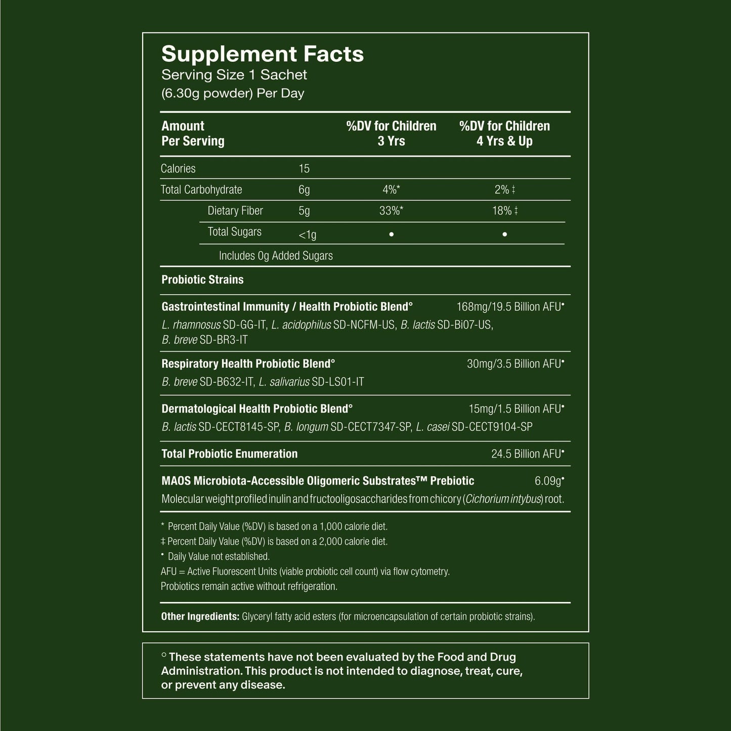 Seed PDS-08 Pediatric Daily Synbiotic - Fiber-Based Prebiotic & Probiotic for Kids - Digestive Health, Regularity, Constipation Relief - Ages 3-17 - Vegan and Shelf-Stable - 30 Sachets (30-Day Supply) - Maple Wellness Supplements