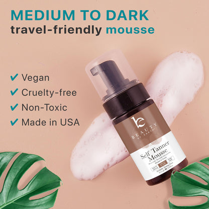 Self Tanner Tanning Mousse Kit - USA Made with Natural & Organic Ingredients - Maple Wellness Supplements