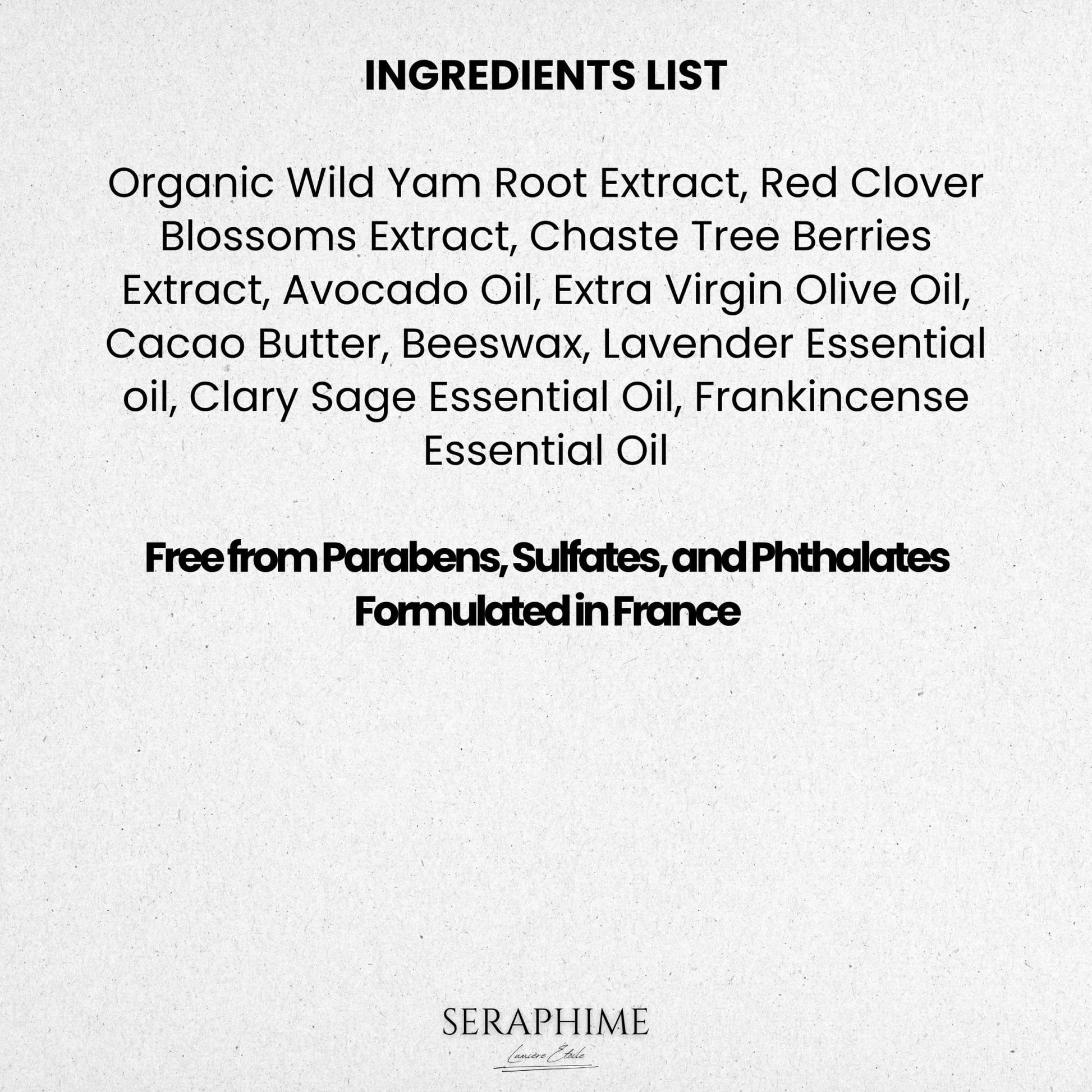 Seraphime Wild Yam Cream for Hormone Balance - Gift for Mom - Menopause and PMS Support for Women - Wild Yam Balancing Cream - Hot Flashes, Night Sweats, Mood Swings, Low Energy - Lavender 4oz - Maple Wellness Supplements