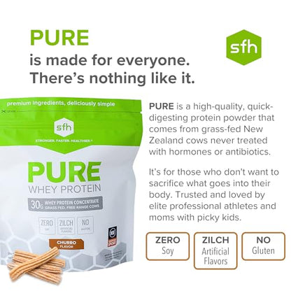 SFH Pure Whey Protein Powder Best Tasting 100% Grass Fed Whey | All Natural - Maple Wellness Supplements