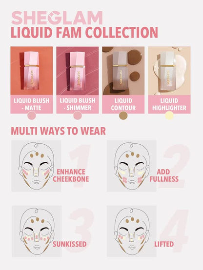 SHEGLAM Glow Bloom Liquid Waterproof Highlighter Long Lasting Cream Highlighter with Shimmer Dewy Finish - Vanilla Frost - Maple Wellness Supplements