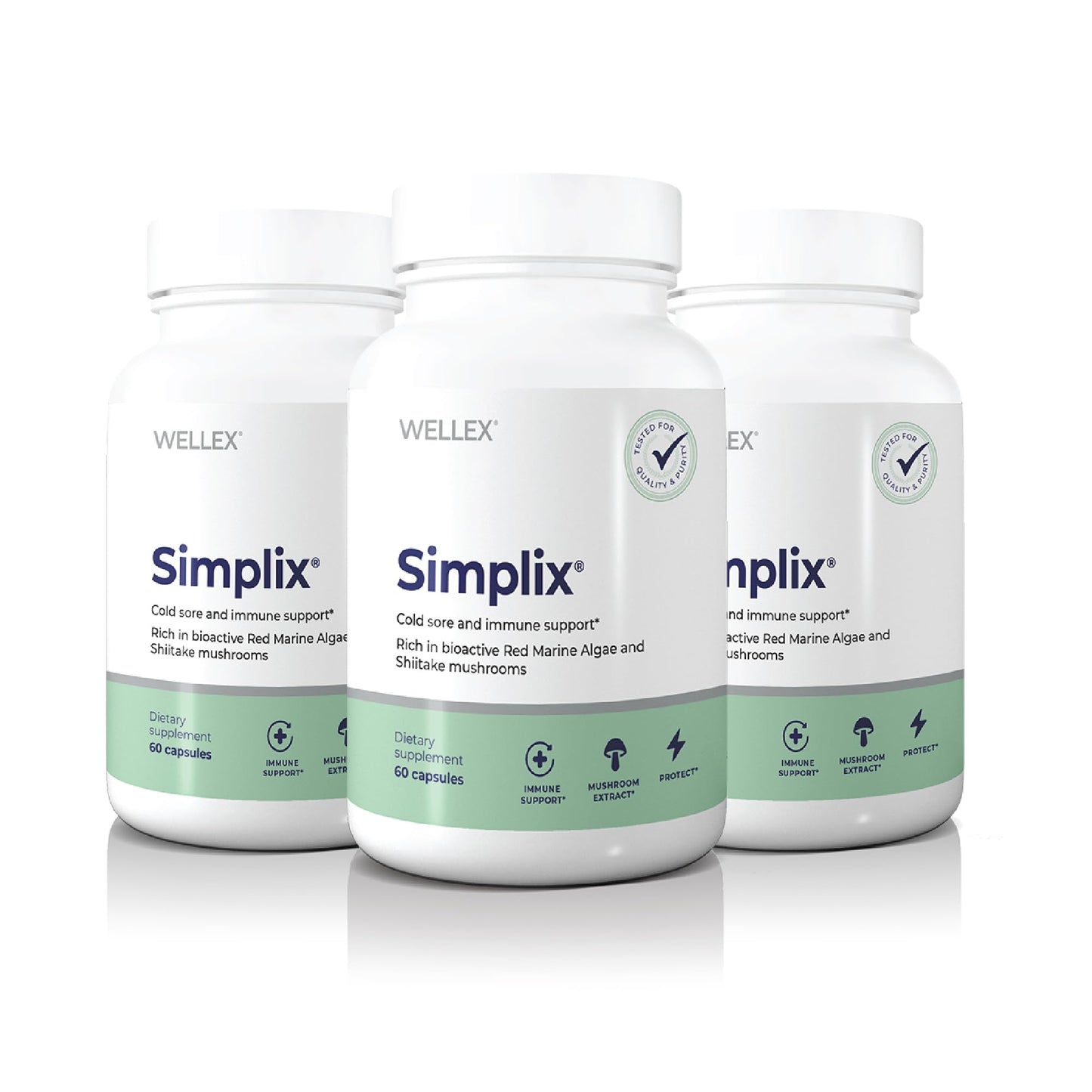 Simplix | Natural Supplement to Strengthen The Immune System | Respond to Outbreaks | Source of Highly Researched Mushroom & Seaweed Polysaccharides 60 Veggie Capsules (3 Pack) (180 Count) - Maple Wellness Supplements