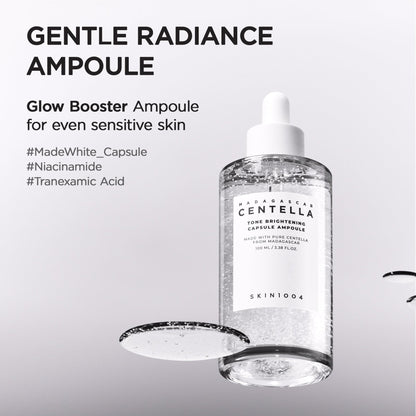 SKIN1004 Tone Balancing Capsule Ampoule, Niacinamide & Centella Serum for Face, Korean Hydrating Facial Serum for Unevne Skin Tone - Maple Wellness Supplements