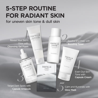 SKIN1004 Tone Balancing Capsule Ampoule, Niacinamide & Centella Serum for Face, Korean Hydrating Facial Serum for Unevne Skin Tone - Maple Wellness Supplements