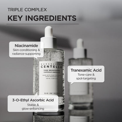 SKIN1004 Tone Balancing Capsule Ampoule, Niacinamide & Centella Serum for Face, Korean Hydrating Facial Serum for Unevne Skin Tone - Maple Wellness Supplements