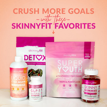 SkinnyFit - Fit IV Slimming Hydration Powder, Tropical Watermelon (Jar, 28 Scoops) - New & Improved Formula - Electrolytes, Vitamin C, Vitamin B3 - Vegan, Gluten Free, Dairy Free - Beauty & Self Care - Maple Wellness Supplements