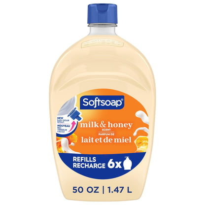 Softsoap Milk & Honey Scented, Liquid Hand Soap Refill, 50 Ounce - Maple Wellness Supplements