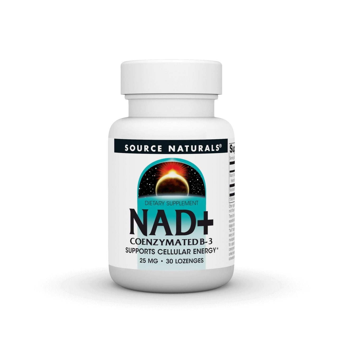 Source Naturals NAD+, Coenzymated B-3, Supports Cellular Energy*, 25 mg - 30 Lozenges - Maple Wellness Supplements