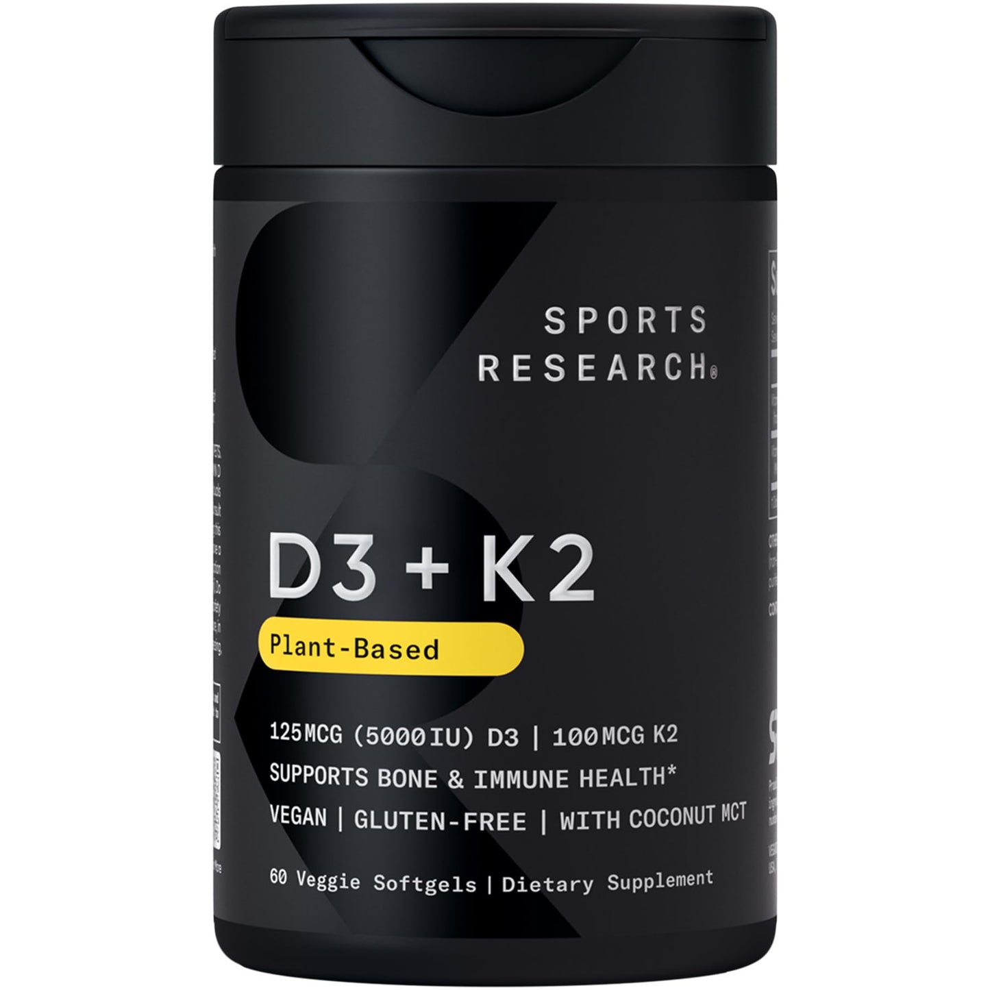 Sports Research® 2-in-1 Pack - Total Omega-3 Fish Oil 2200mg - 960mg of EPA & DHA, and Vitamin D3 5000iu + K2 100mcg - Maple Wellness Supplements