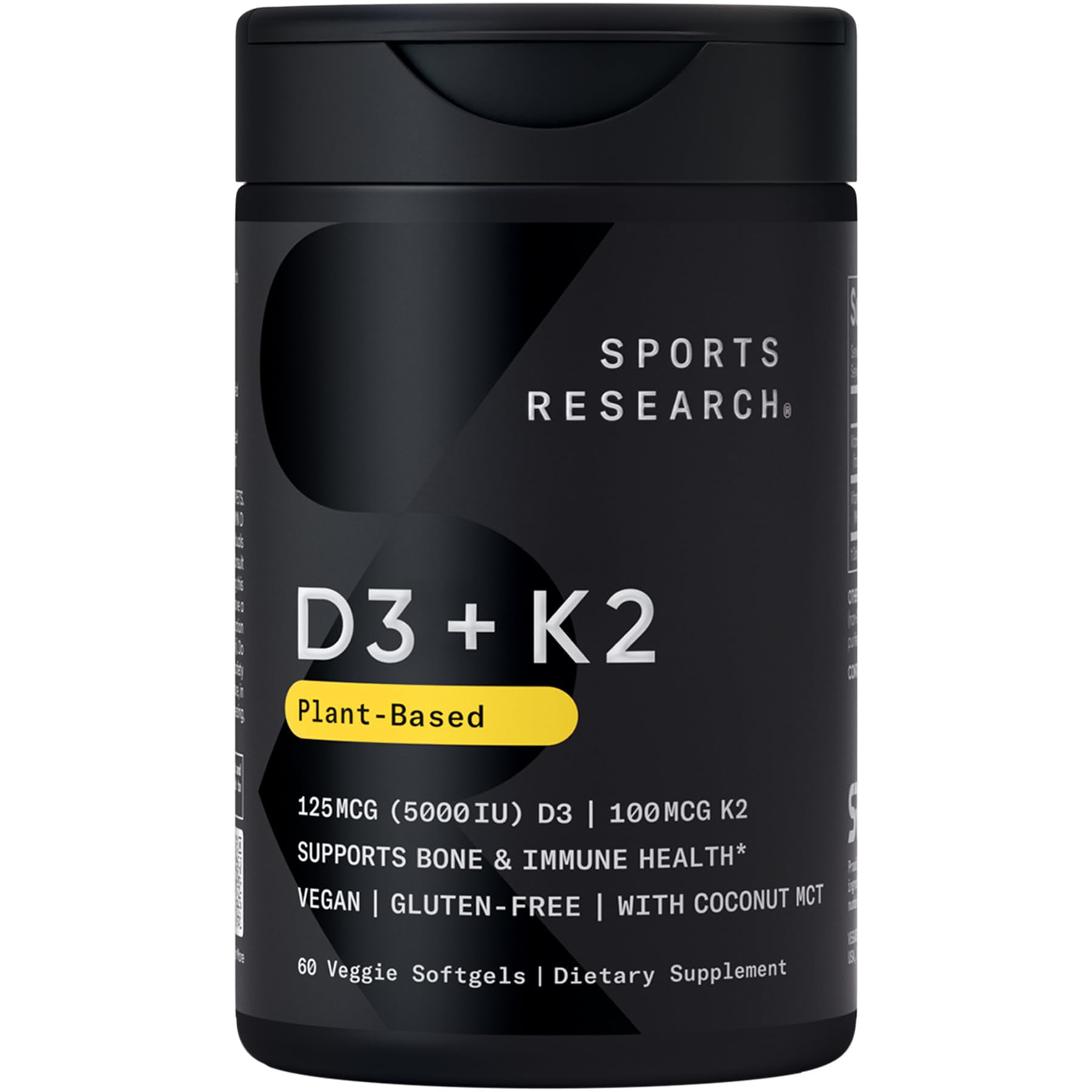 Sports Research® 2-in-1 Pack - Total Omega-3 Fish Oil 2200mg - 960mg of EPA & DHA, and Vitamin D3 5000iu + K2 100mcg - Maple Wellness Supplements