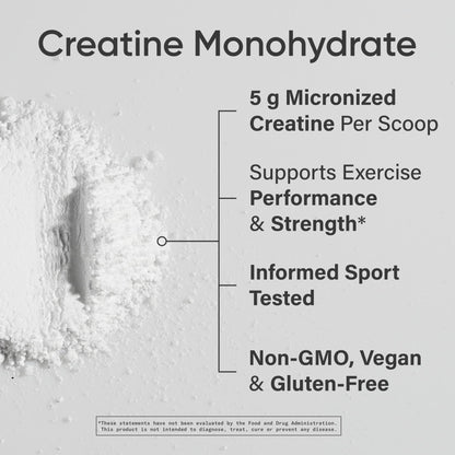 Sports Research Creatine Monohydrate - Gain Lean Muscle, Improve Performance and Strength and Support Workout Recovery - 5 g Micronized Creatine - 10.58 oz - Maple Wellness Supplements