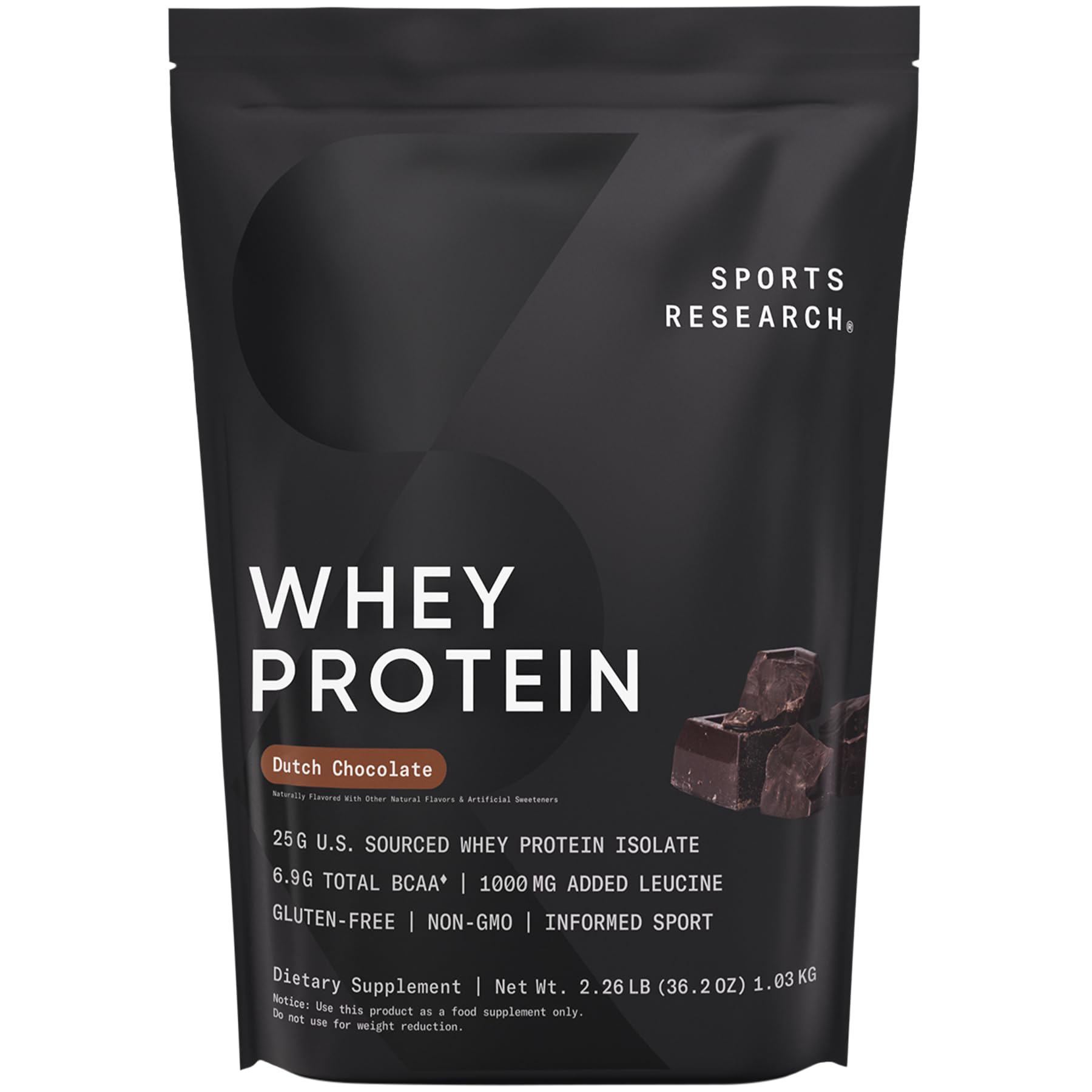 Sports Research Whey Protein Isolate - Sports Nutrition Protein Powder 25g per Serving - Maple Wellness Supplements