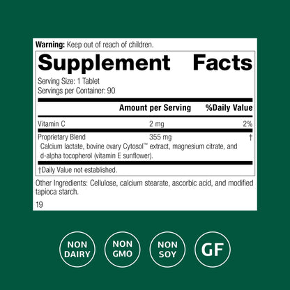 Standard Process Ovex - Daily Whole Food-Based Health Supplement - 90 Tablets (90 Servings) - Maple Wellness Supplements