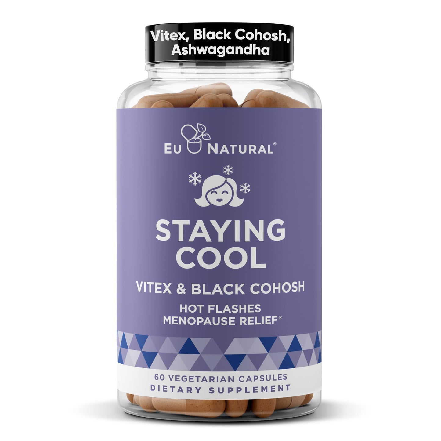 Staying Cool Menopause Supplements for Women – Hormonal Hot Flash Relief, Weight Support, & Night Sweats – Vitex Chaste Tree & Black Cohosh – 60 Vegetarian Soft Capsules - Maple Wellness Supplements