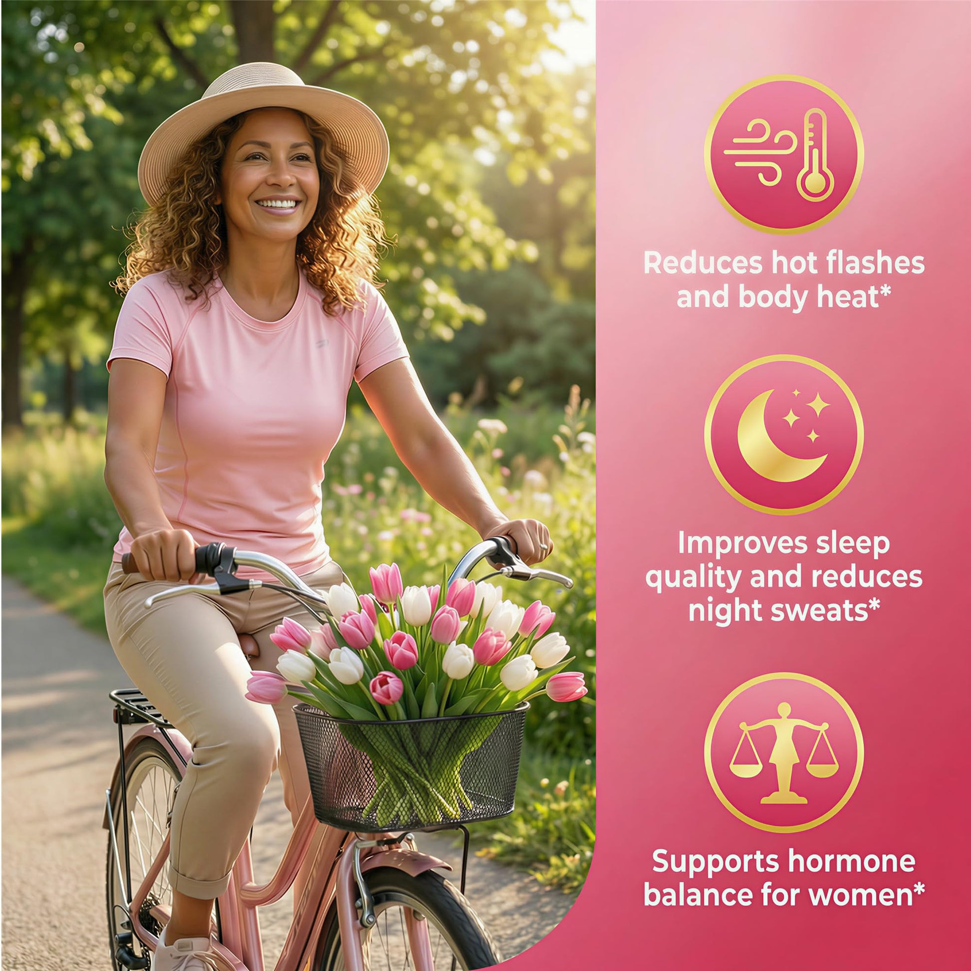 Sugar Free Menopause Supplement Gummies for Women, Menopause Probiotics (10 Billion CFU) Filled Gummy with Ashwagandha, Dong Quai & Black Cohosh for Hot Flashes, Night Sweats, Mood Swings, Gut Health - Maple Wellness Supplements