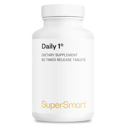 Supersmart - Daily 1® Timed Release - Multivitamin Supplement for Women & Men - with BioPQQ®, Vitamin A, B, C, D & E, Biotin, Quercetin & Fisetin | - Maple Wellness Supplements