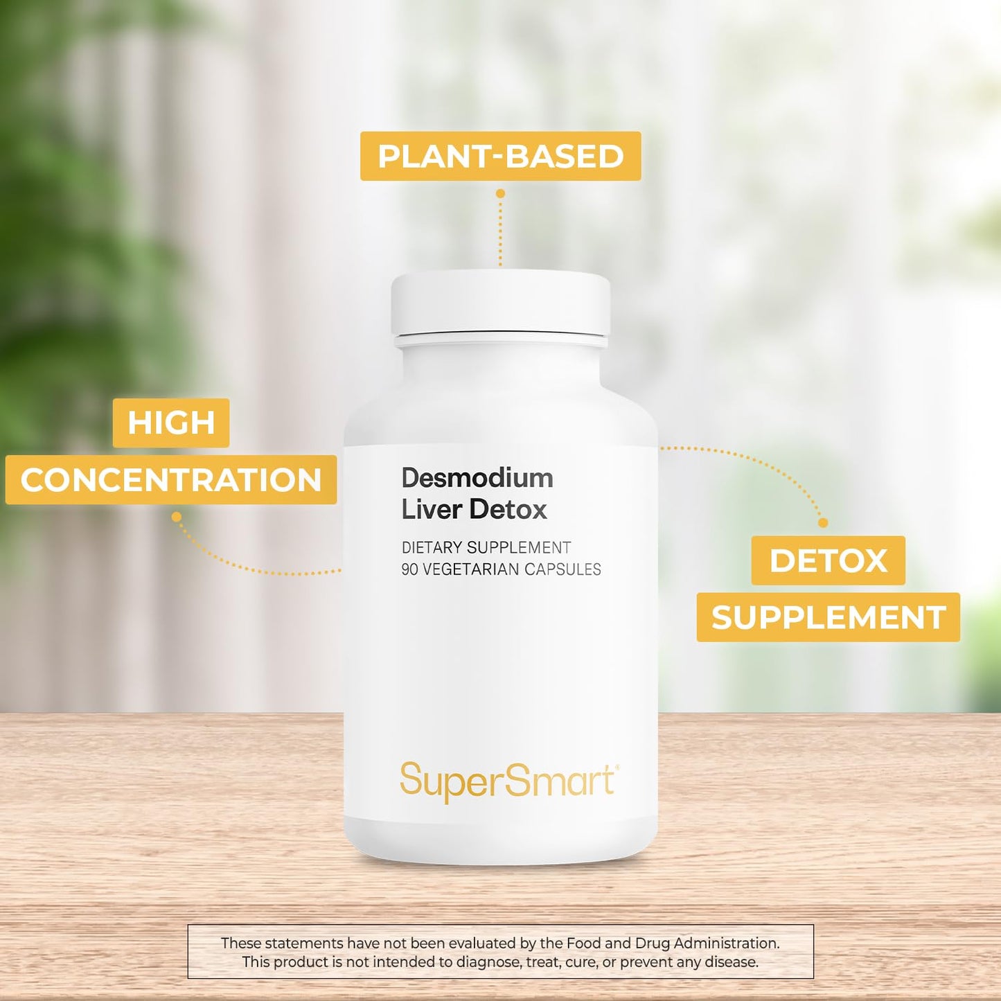 Supersmart - Desmo Forte ™ - Liver Support Supplement - 1:2 Liquid Extract of Desmodium Asdscendens | Non-GMO & Gluten Free - 250 ml - Maple Wellness Supplements