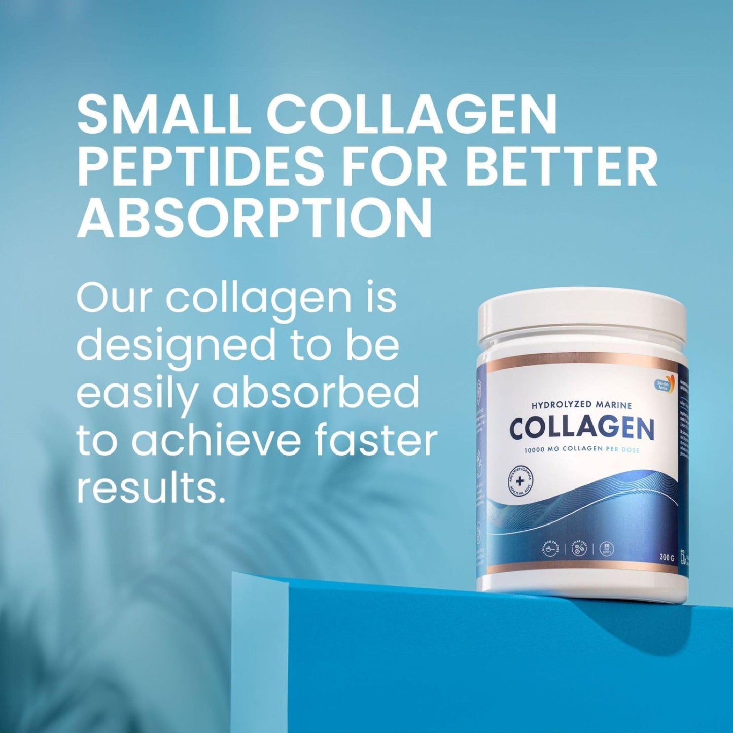 Swedish Nutra 10,000 mg Hydrolysed Marine Collagen Powder Supplement - 30 Day Supply| Type 1 & 3 Collagen, Pure Peptides for Healthy Hair, Skin, Nails, Joints I Unflavored | 100% Natural | Sugar-Free - Maple Wellness Supplements