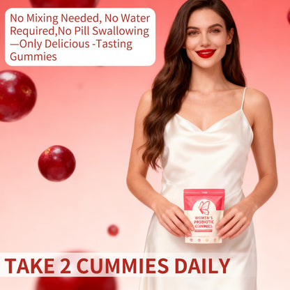 Taeci Vaginal Probiotic Gummies for Women – 5 Billion CFU with Prebiotic & Cranberry Extract – Supports pH Balance, Healthy Odor & Gut Health - Maple Wellness Supplements