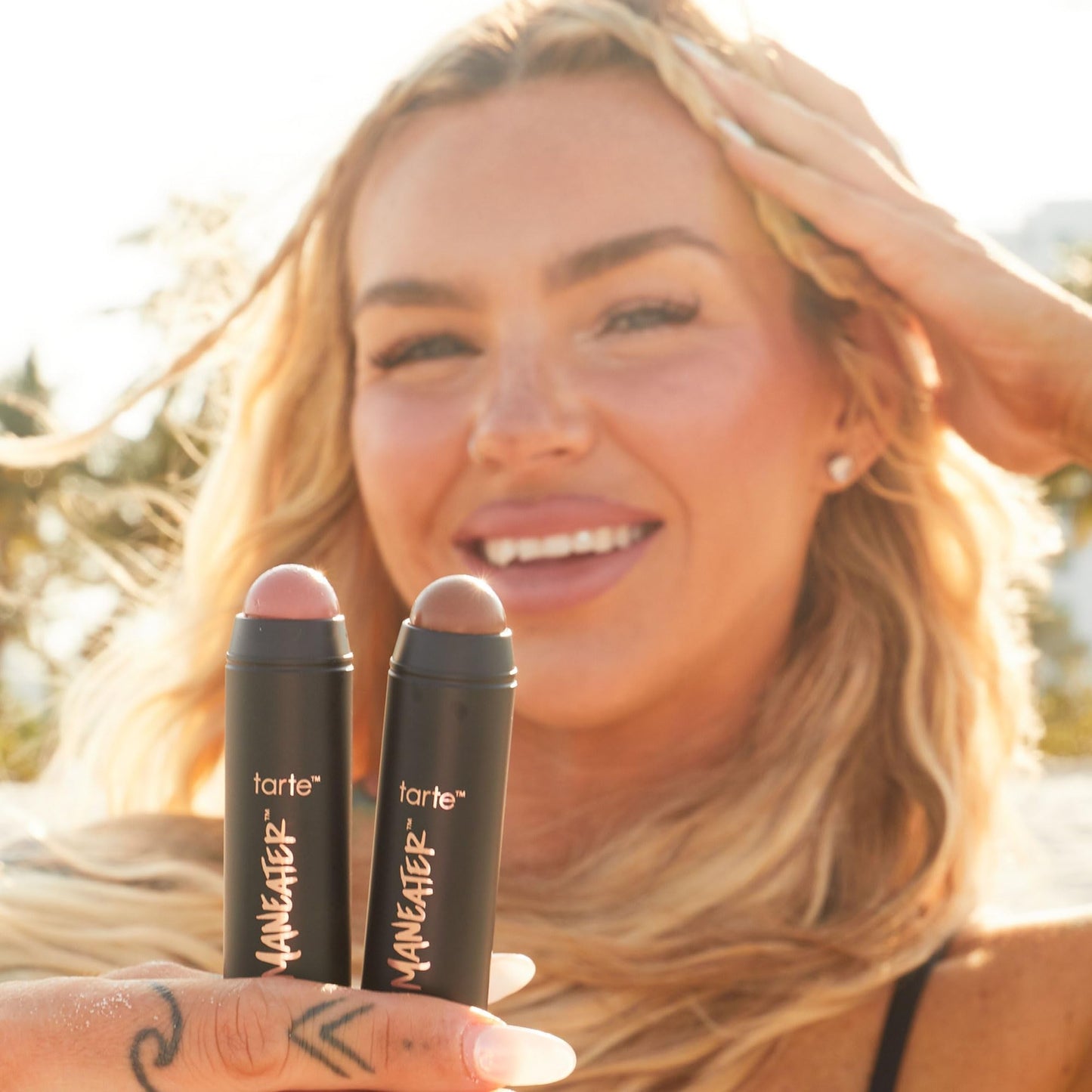 tarte maneater silk stick bronzer – Buildable Lightweight Cream Bronzer, Natural Matte Finish, Vegan & Cruelty-Free, full size, nocturnal - Maple Wellness Supplements