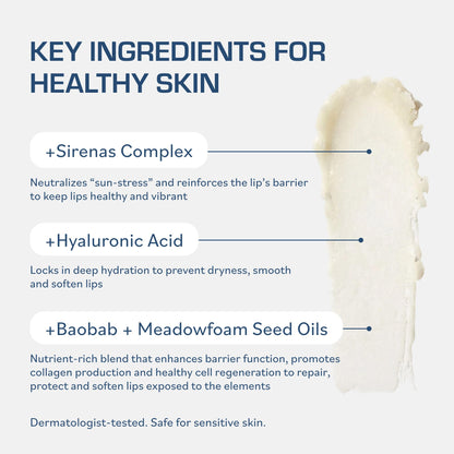 TERNS Everyday Lip Balm | Hyaluronic Acid + Baobab & Meadowfoam Oils, Algae-Powered Sirenas Complex OS, Refreshing Mint, Non-Sticky Cushion Glide, Cruelty-Free - Maple Wellness Supplements