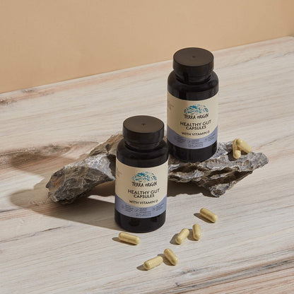 TERRA ORIGIN Healthy Gut with Vitamin D 5000 IU | 60 Capsules | Gut Health Supplements for Men and Women | Supports Digestion and Gas - Maple Wellness Supplements