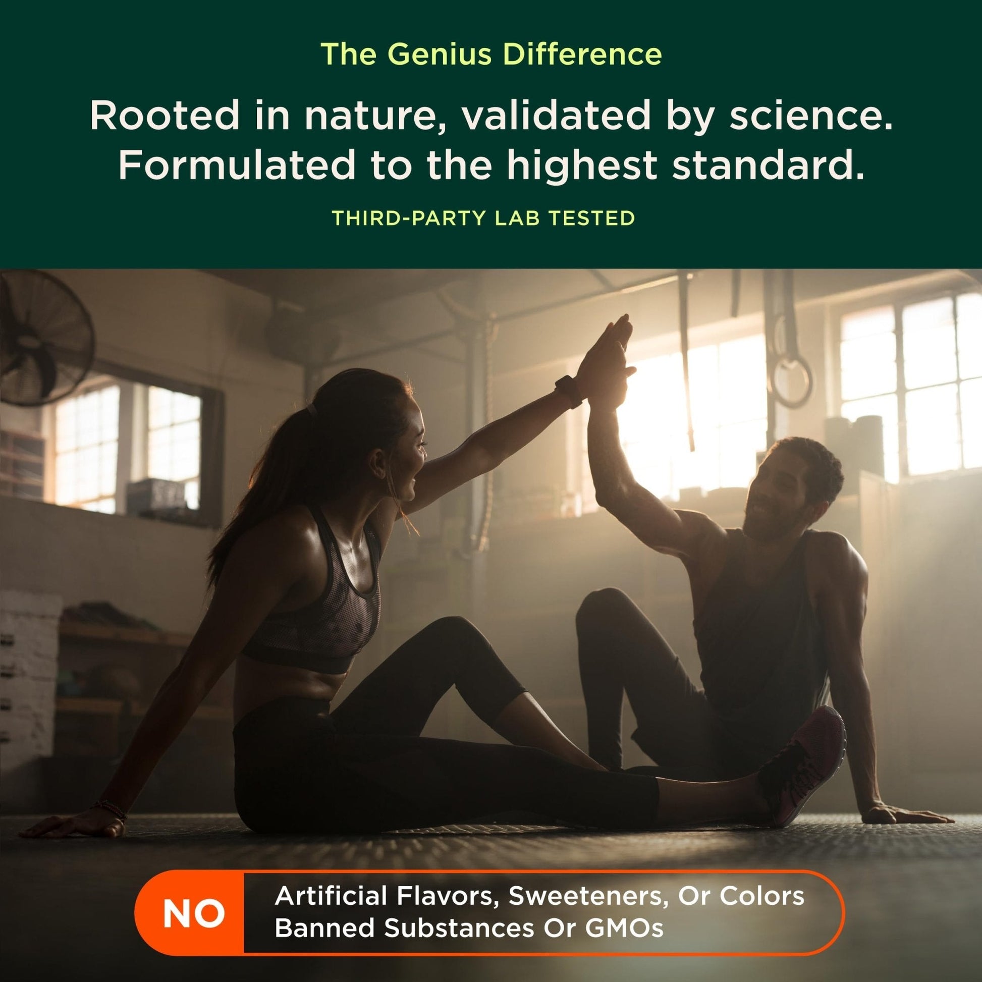 The Genius Brand Genius Mushrooms - Plant-Based Supplement for Immune, Focus & Energy Support - Lion's Mane, Cordyceps & Reishi - Maple Wellness Supplements