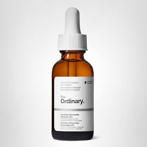 The Ordinary Ascorbyl Glucoside Solution 12%, Vitamin C Serum for Even Skin Tone and Antioxidant Protection, 1 Fl Oz - Maple Wellness Supplements