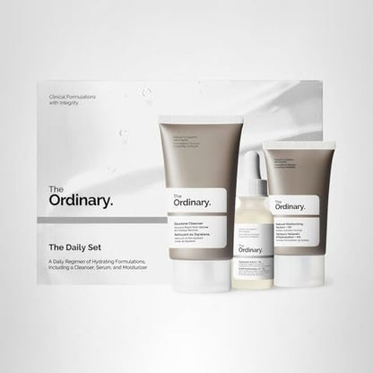 The Ordinary The Daily Set, Daily Skincare Routine with Squalane Cleanser, Hyaluronic Acid 2% + B5, and Natural Moisturizing Factors + HA | Skin Care Set - Maple Wellness Supplements